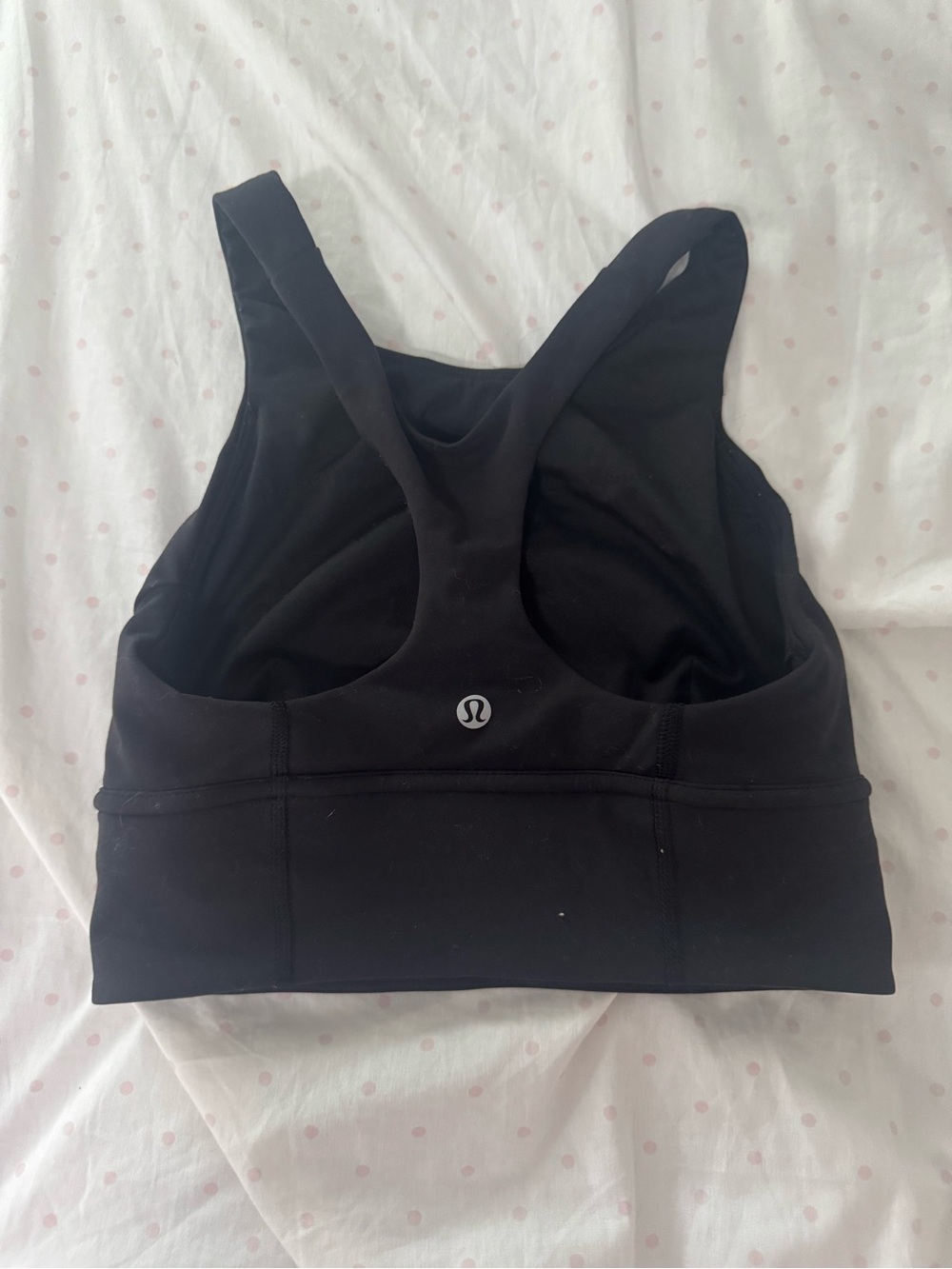lululemon athletica Black Racerback Sports Bra with Logo
